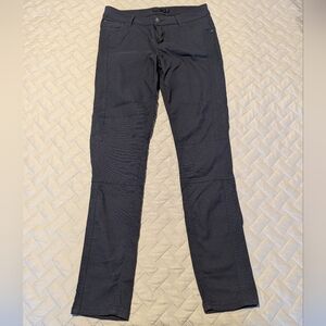 prAna Jenna Moto Skinny Leg Outdoor Nylon Pants Black W43170317 Women's Size 8